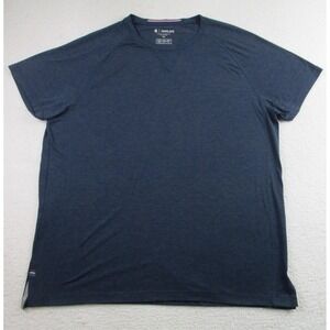 Fourlaps Shirt Mens XL Navy Blue Heather Performance Crewneck Raglan‎ RE-UP Tee